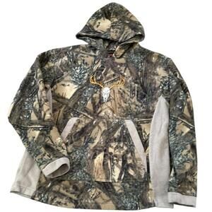 TrueTimber Camo Fleece Pullover Hoodie Hunting Outdoor Streetwear